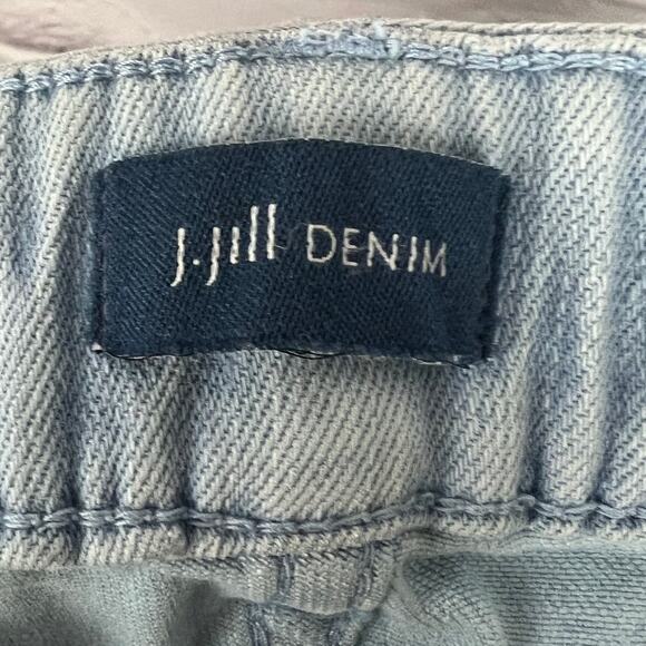 J. JILL DENIM Women's 16T Tall Blue Authentic Fit Crop Light Wash Raw Hem Jeans - Picture 4 of 10